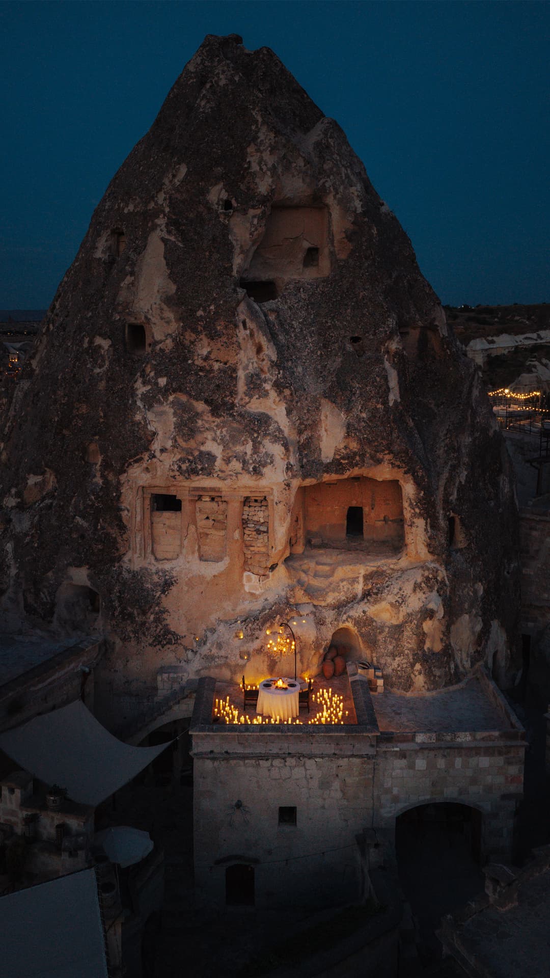 Stars over the Cappadocia valley